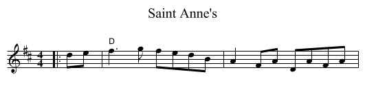 Saint Anne's - staff notation