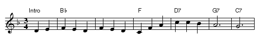 Saint Barnard's Waltz - staff notation
