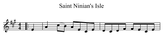 Saint Ninian's Isle - staff notation