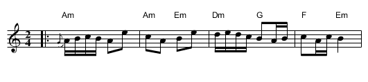 Saint Patrick's An Dro - staff notation