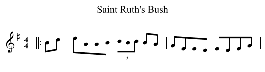 Saint Ruth's Bush - staff notation