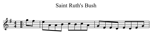Saint Ruth's Bush - staff notation