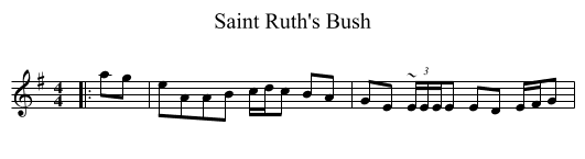 Saint Ruth's Bush - staff notation