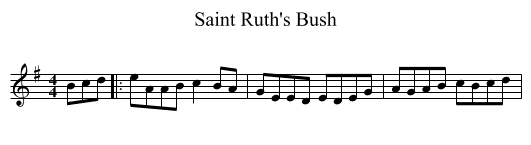 Saint Ruth's Bush - staff notation