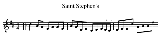 Saint Stephen's - staff notation