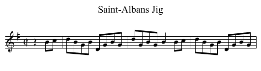 Saint-Albans Jig - staff notation