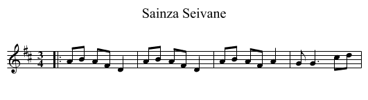 Sainza Seivane - staff notation