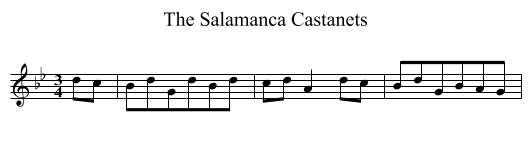 Salamanca Castanets, The - staff notation