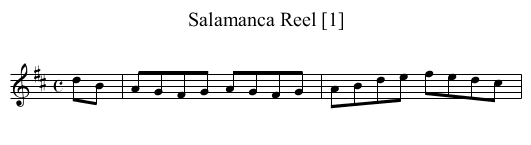 Salamanca Reel [1] - staff notation
