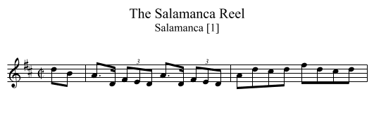 Salamanca Reel, The  - staff notation