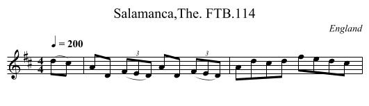 Salamanca,The. FTB.114 - staff notation