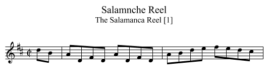 Salamnche Reel - staff notation