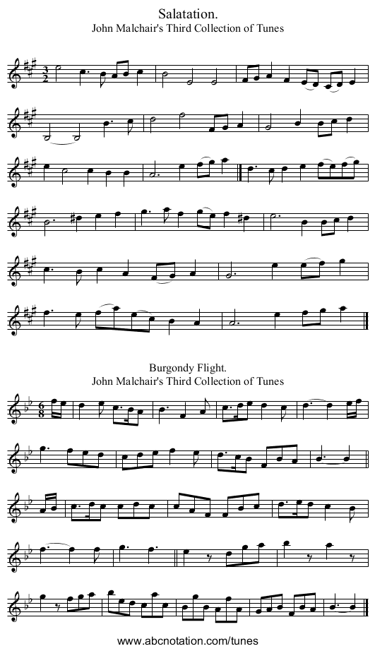 Salatation. - staff notation