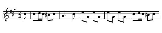 Salem Gallop - staff notation