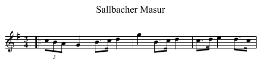 Sallbacher Masur - staff notation