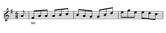 Salley McGee. JBut.786 - staff notation