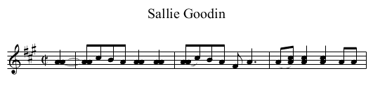Sallie Goodin - staff notation