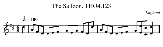 Salloon. THO4.123, The - staff notation