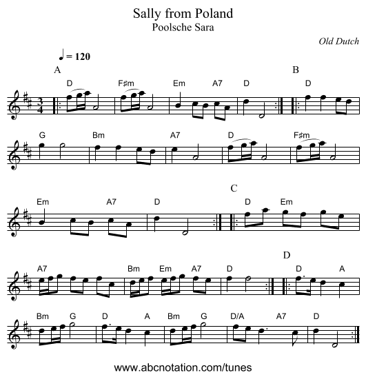 Sally from Poland - staff notation
