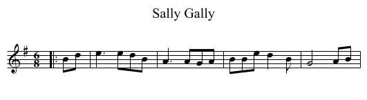 Sally Gally - staff notation