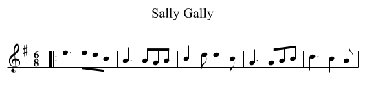 Sally Gally - staff notation