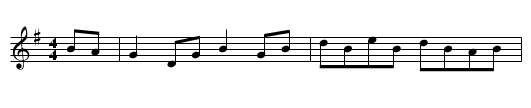 Sally Gardens - staff notation