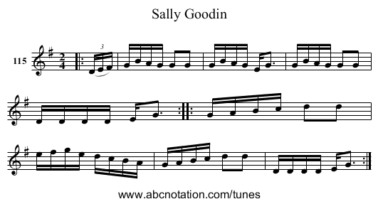 Sally Goodin - staff notation