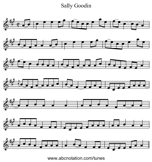 Sally Goodin - staff notation