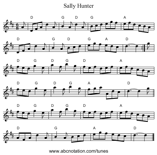 Sally Hunter - staff notation