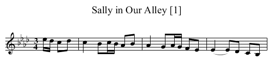 Sally in Our Alley [1] - staff notation