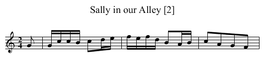 Sally in our Alley [2] - staff notation