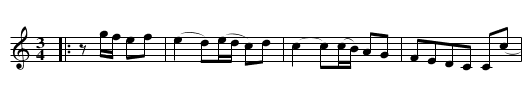 Sally in our Alley - staff notation