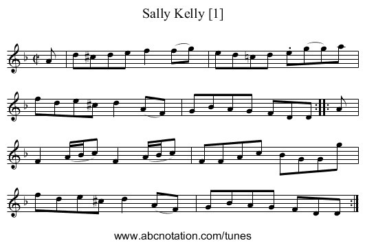 Sally Kelly [1] - staff notation