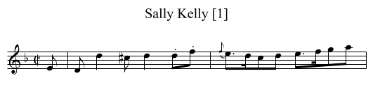 Sally Kelly [1] - staff notation