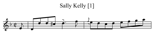 Sally Kelly [1] - staff notation