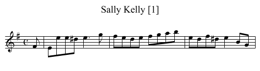 Sally Kelly [1] - staff notation