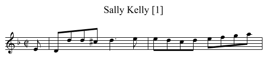 Sally Kelly [1] - staff notation