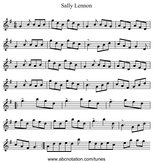 Sally Lennon - staff notation