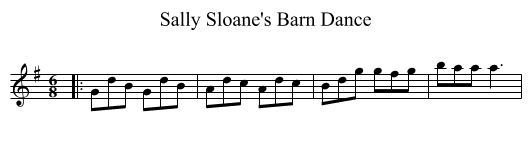 Sally Sloane's Barn Dance - staff notation