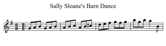 Sally Sloane's Barn Dance - staff notation