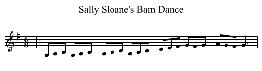 Sally Sloane's Barn Dance - staff notation