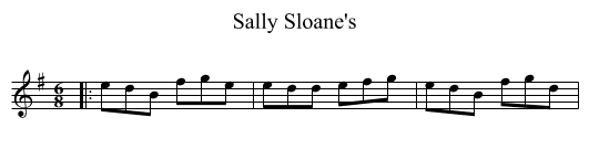 Sally Sloane's - staff notation