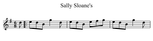 Sally Sloane's - staff notation
