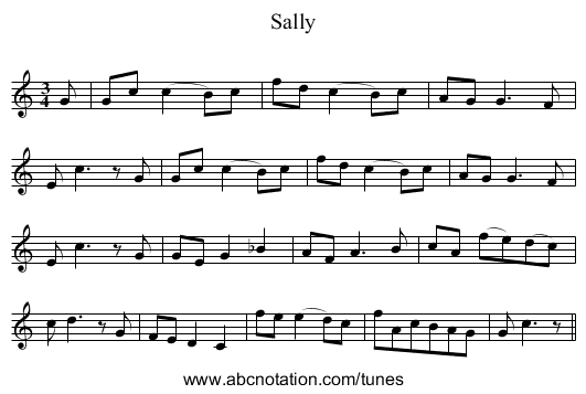 Sally - staff notation
