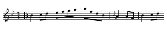 Sallys Favourite - staff notation
