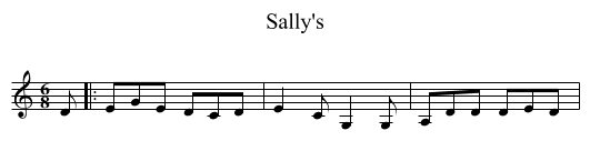 Sally's - staff notation