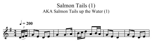 Salmon Tails (1) - staff notation