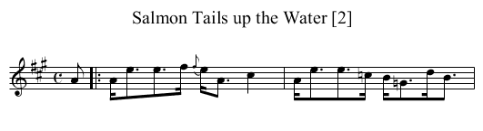 Salmon Tails up the Water [2] - staff notation