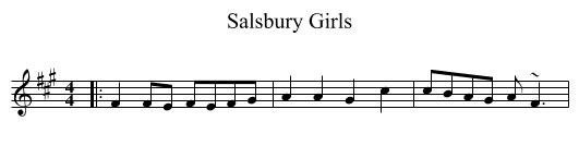 Salsbury Girls - staff notation
