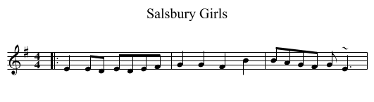 Salsbury Girls - staff notation